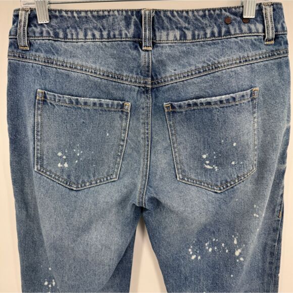 CABI 100% BF The Maverick Boyfriend Distressed Paint Splatter Jeans Size 2 - Picture 5 of 7